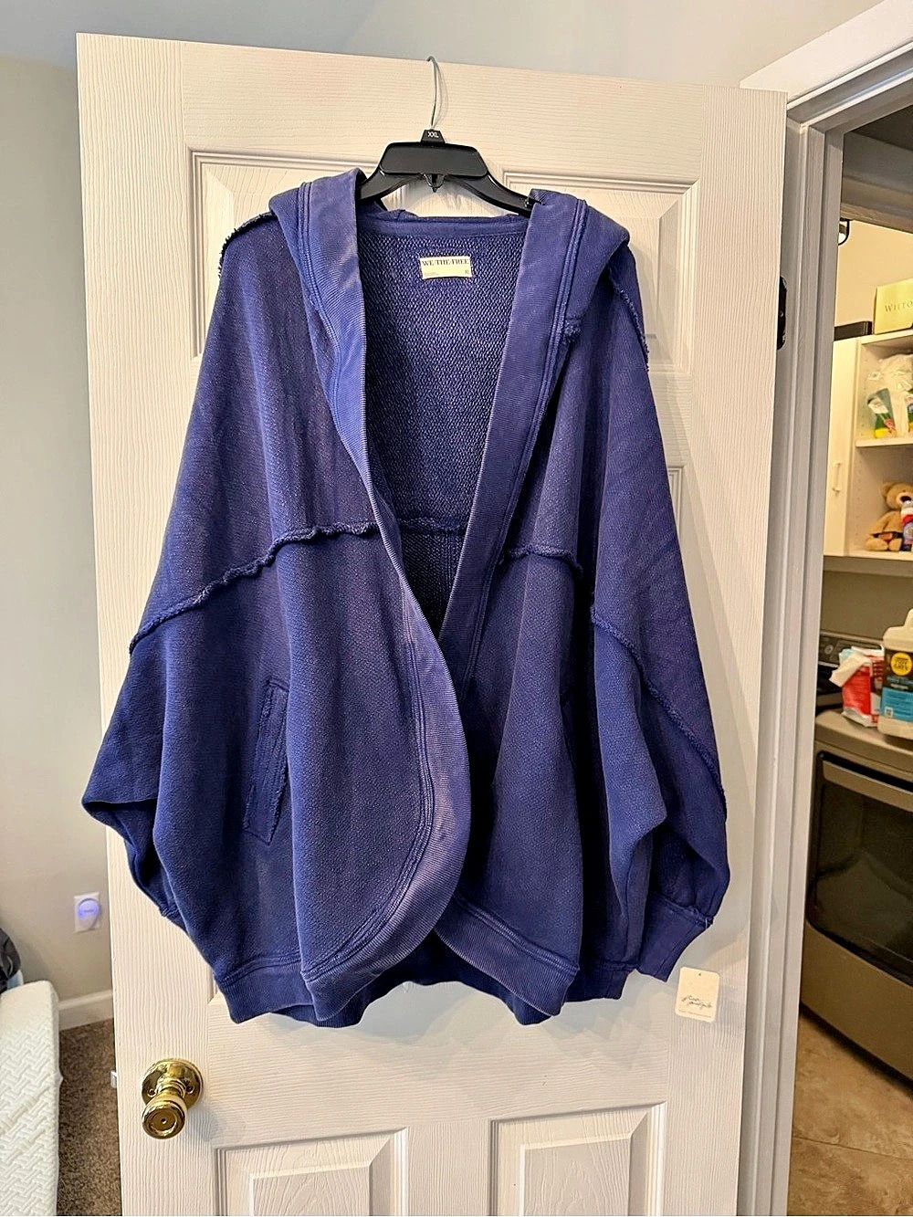We The Free Oceana Hooded Poncho in Blue XL NWT